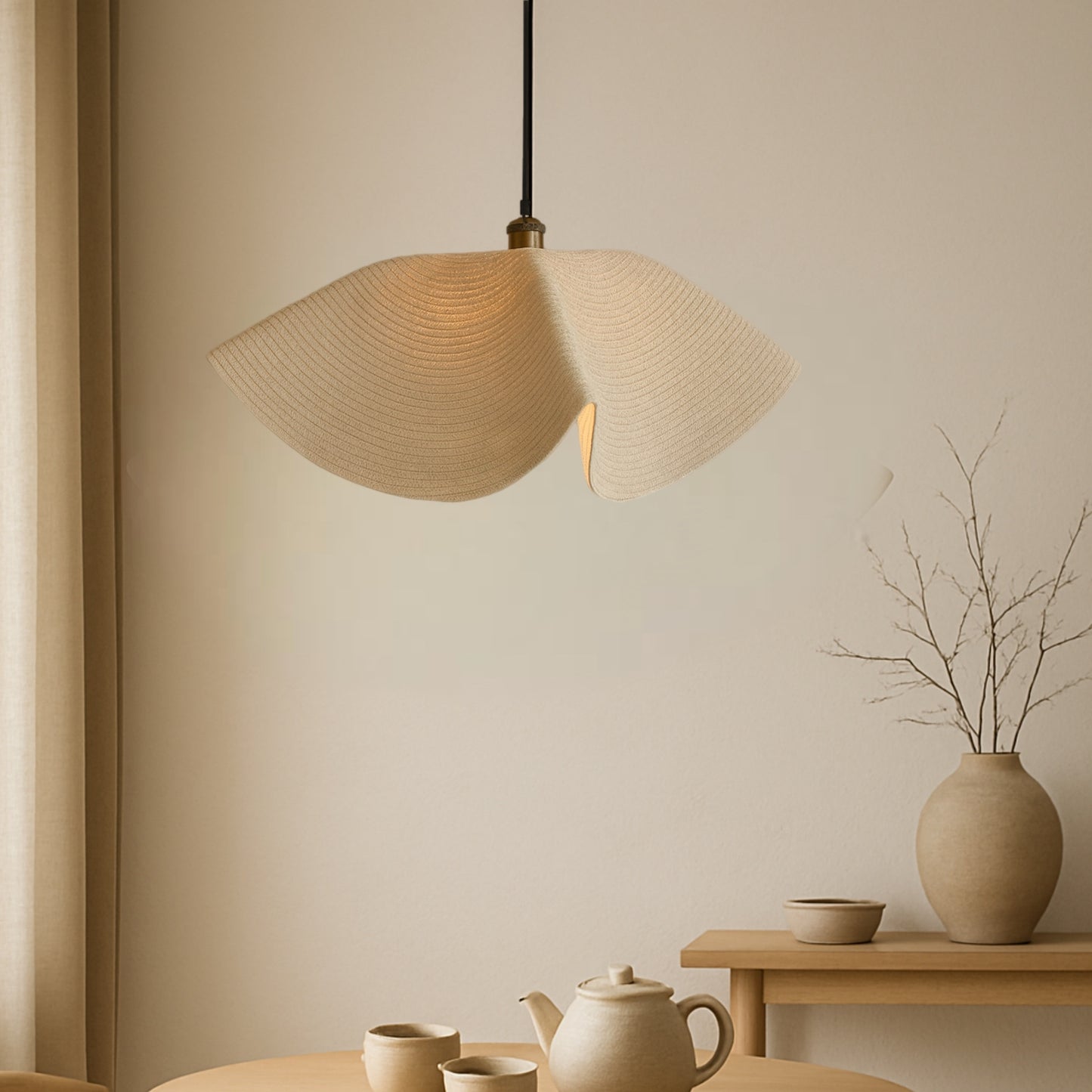 CGC Flora 78cm Cream Large Floppy Fabric Lampshade