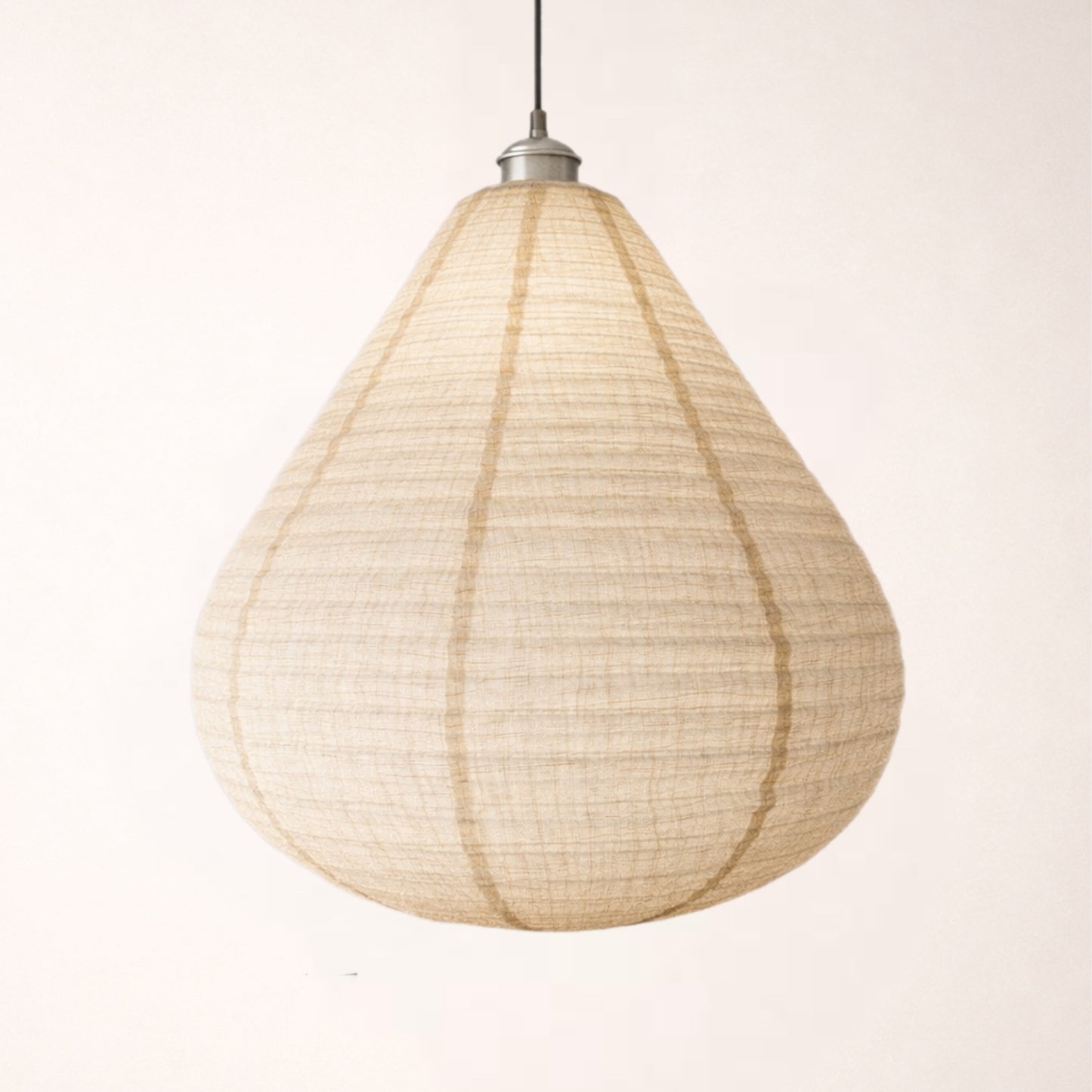 Mabel Oatmeal Linen Extra Large Teardrop Shape Easy Fit Hand Made Lampshade