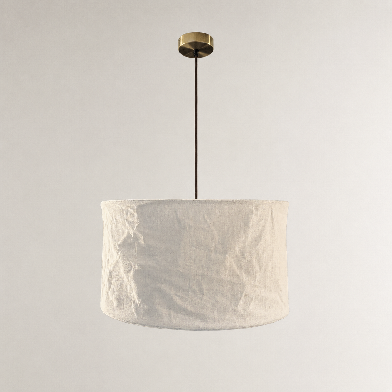 CGC Sicilia Oatmeal Linen Large 50cm Round Drum Diffuser Lampshade