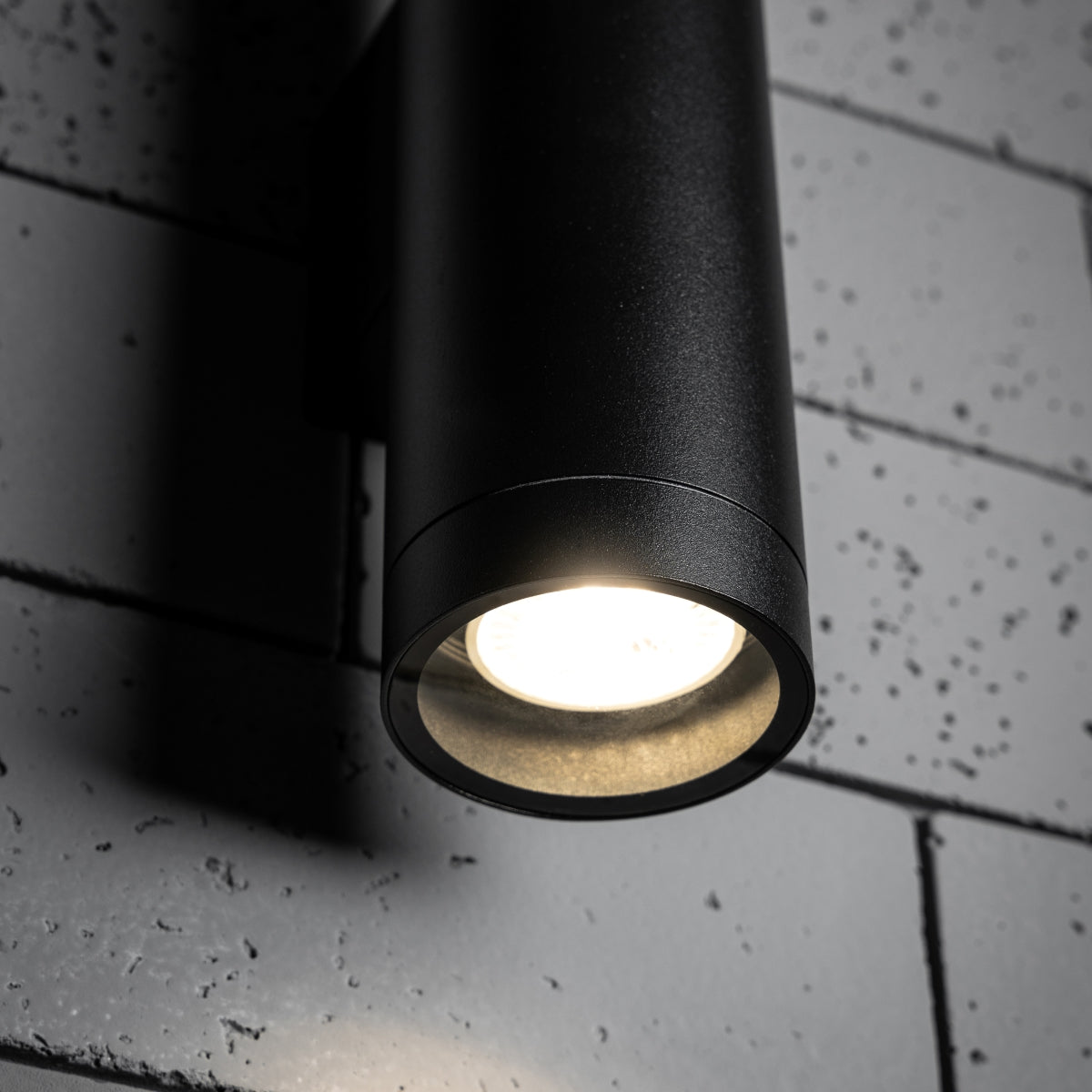 CGC LUCAS Black Extra Long GU10 Up and Down Outdoor Wall Light Spotlight IP44 Aluminium