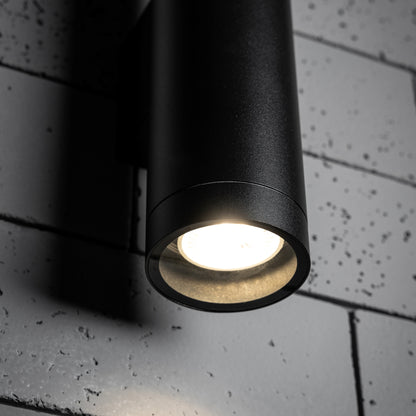 CGC LUCAS Black Extra Long GU10 Up and Down Outdoor Wall Light Spotlight IP44 Aluminium