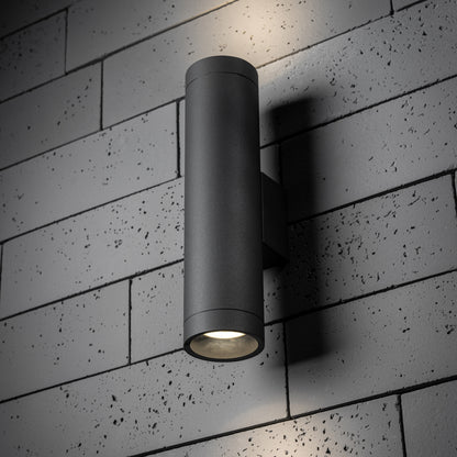 CGC LUCAS Dark Grey Anthracite Extra Long GU10 Up and Down Outdoor Wall Light Spotlight IP44 Aluminium