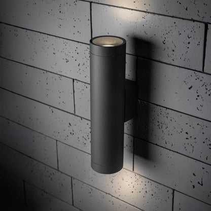 CGC LUCAS Dark Grey Anthracite Extra Long GU10 Up and Down Outdoor Wall Light Spotlight IP44 Aluminium