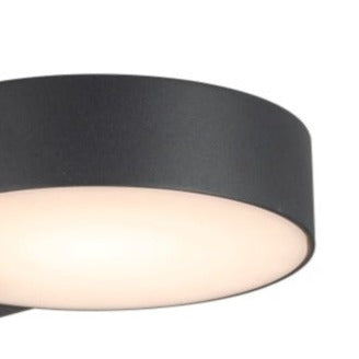 Elegant and modern square design, black die cast aluminium body with opal polycarbonate diffuser