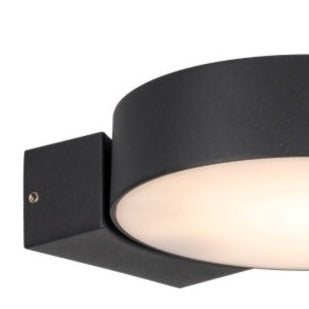 Elegant and modern square design, black die cast aluminium body with opal polycarbonate diffuser