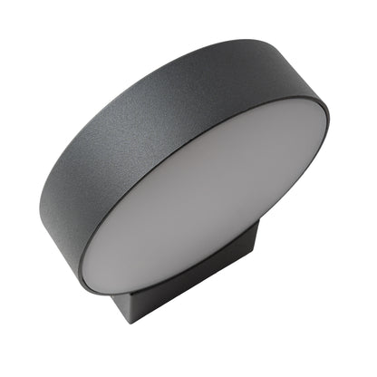 CGC DARCY Anthracite Dark Grey Adjustable Round LED Outdoor Wall Light 3000k Warm White IP54