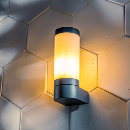 Our Rome grey anthracite outdoor wall light with opal diffuser would look perfect in a modern or more traditional home design. Outside wall lights can provide atmospheric light in your garden, at the front door or on the terrace as well as a great security solution. It is designed for durability and longevity with its robust material producing a fully weatherproof and water resistant light fitting.