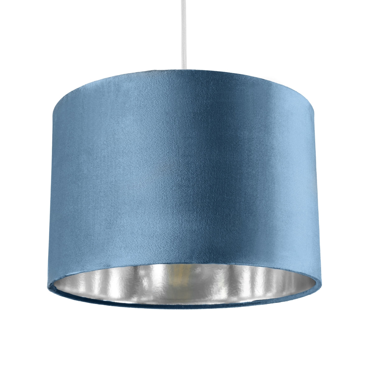 Our Nila velvet shade is sophisticated in appearance and we have designed the shade to  suit a range of interiors. Easy to fit, it’s crafted from high-quality velvet on the outer and has a reflective silver metallic inner. It's made to fit both a ceiling light or lamp base.