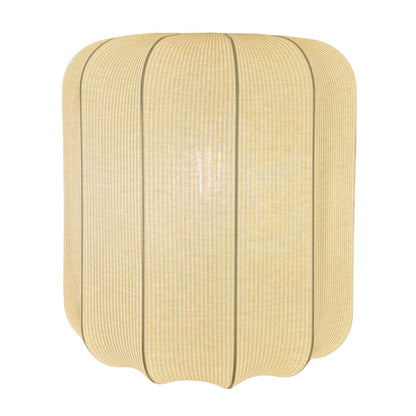 CGC LILA Cream Cylinder Ribbed Stretch Cotton Fabric Lampshade