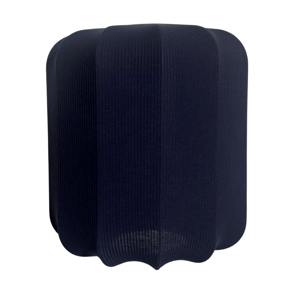 CGC LILA Navy Cylinder Ribbed Stretch Cotton Fabric Lampshade