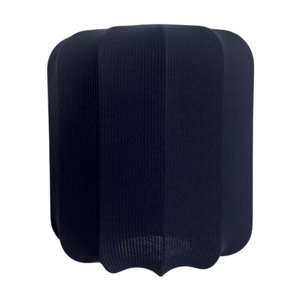 CGC LILA Navy Cylinder Ribbed Stretch Cotton Fabric Lampshade