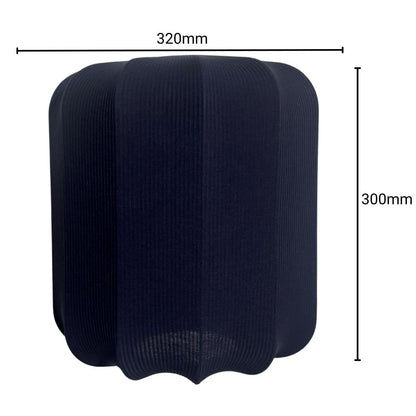 CGC LILA Navy Cylinder Ribbed Stretch Cotton Fabric Lampshade