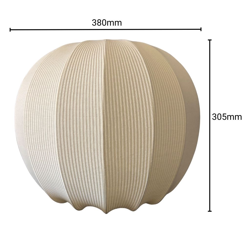CGC LILA Cream Rounded Ribbed Stretch Cotton Fabric Lampshade