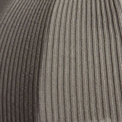 CGC LILA Grey Rounded Ribbed Stretch Cotton Fabric Lampshade