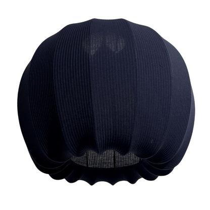 CGC LILA Navy Rounded Ribbed Stretch Cotton Fabric Lampshade