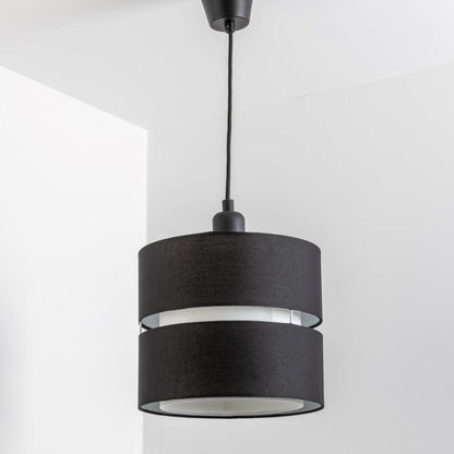 Our Gayle easy fit two tiered luxury fabric double layered shade is contemporary in its appearance and we have designed the shade to suit a range of interiors. Easy to fit simply attached to an existing pendant flitting.  It is crafted from high quality fabric material in two layers and complimented with a white inner which looks beautiful when light shines through