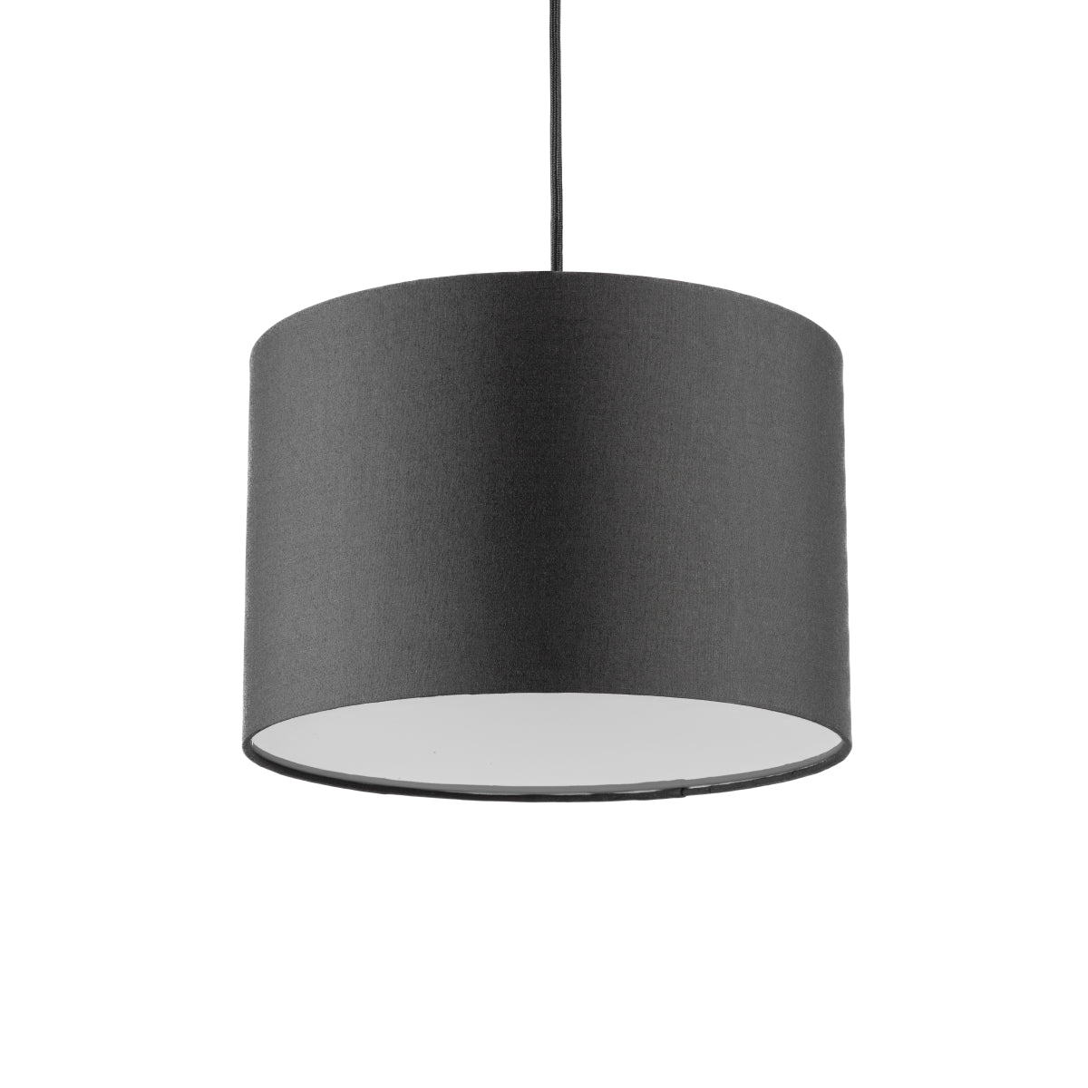 The Lucia is a modern cylinder drum shaped lamp shade in a luxury cotton finish and white opal diffuser, which cleverly enhances the room instantly when illuminated providing a uniform light. This fantastic shade can double up as either a ceiling pendant light shade or table lampshade. Easily fits to your standard ceiling light socket - no wiring required.