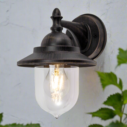 CGC RYDER Antique Bronze Fisherman Lantern Wall Light