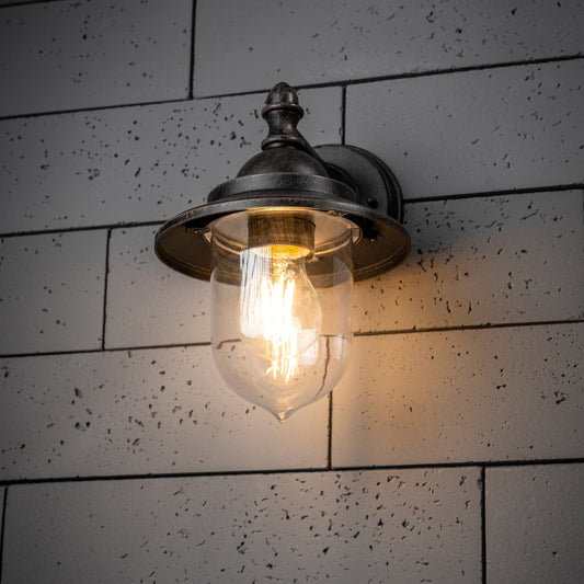 CGC RYDER Antique Bronze Fisherman Lantern Wall Light