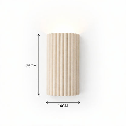 CGC Allegra Oatmeal Linen Fine Scallop Wall Light