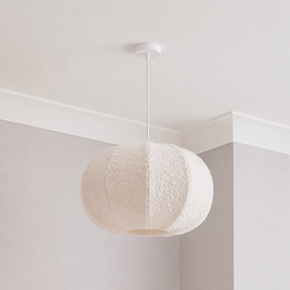 CGC Zita Large Oval Cream Soft Boucle Fabric Lampshade