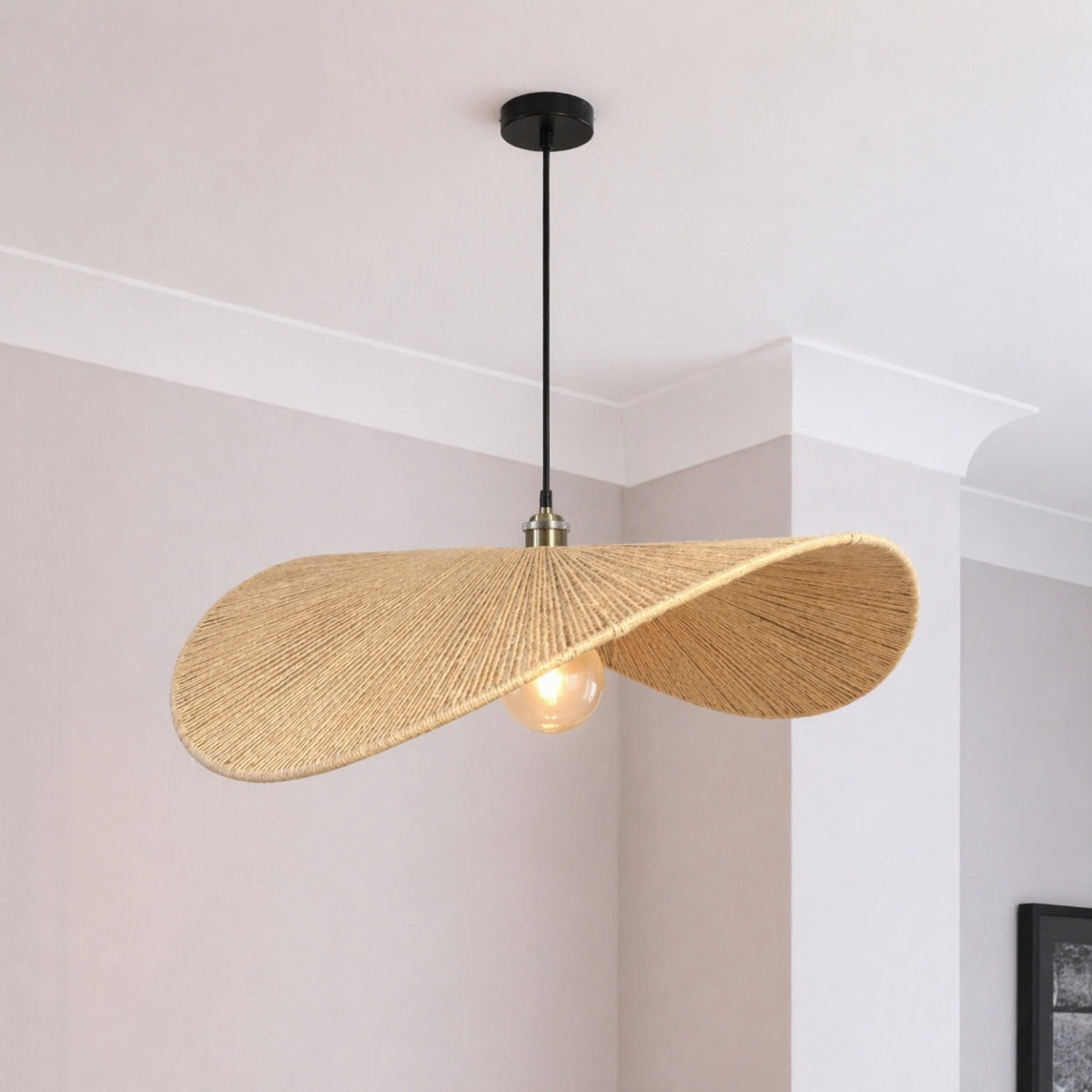 CGC Paloma 50cm Hand Made Hemp String Easy Fit Lampshade