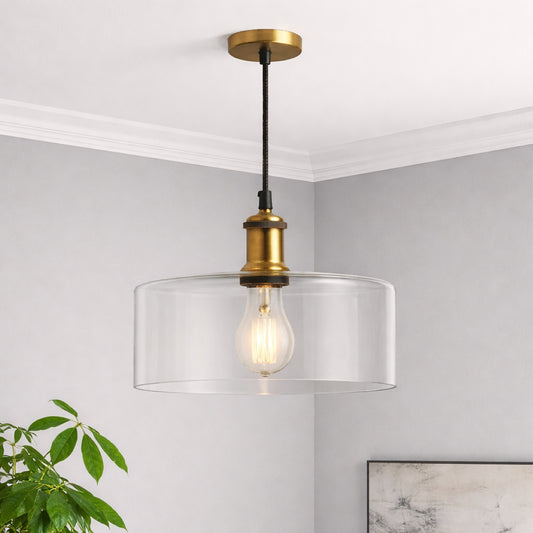 CGC MEGAN Clear Glass Round Lampshade