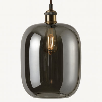 CGC LORNA Smoked Glass Cylinder Lampshade