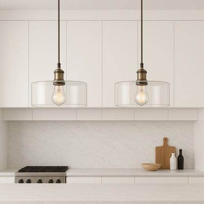 CGC MEGAN Clear Glass Round Lampshade