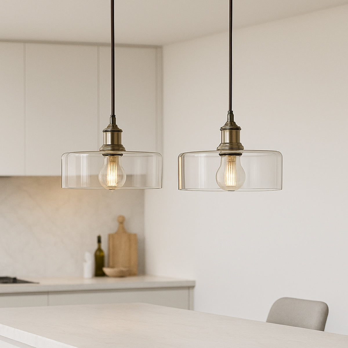 CGC MEGAN Clear Glass Round Lampshade