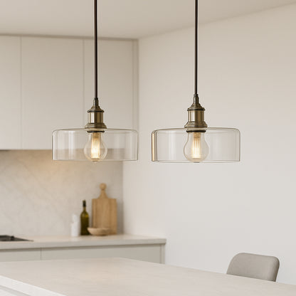 CGC MEGAN Clear Glass Round Lampshade