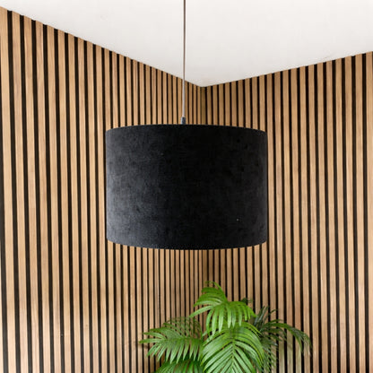 CGC LOLA Black Corduroy 30cm Lampshade Matching Silk Inner