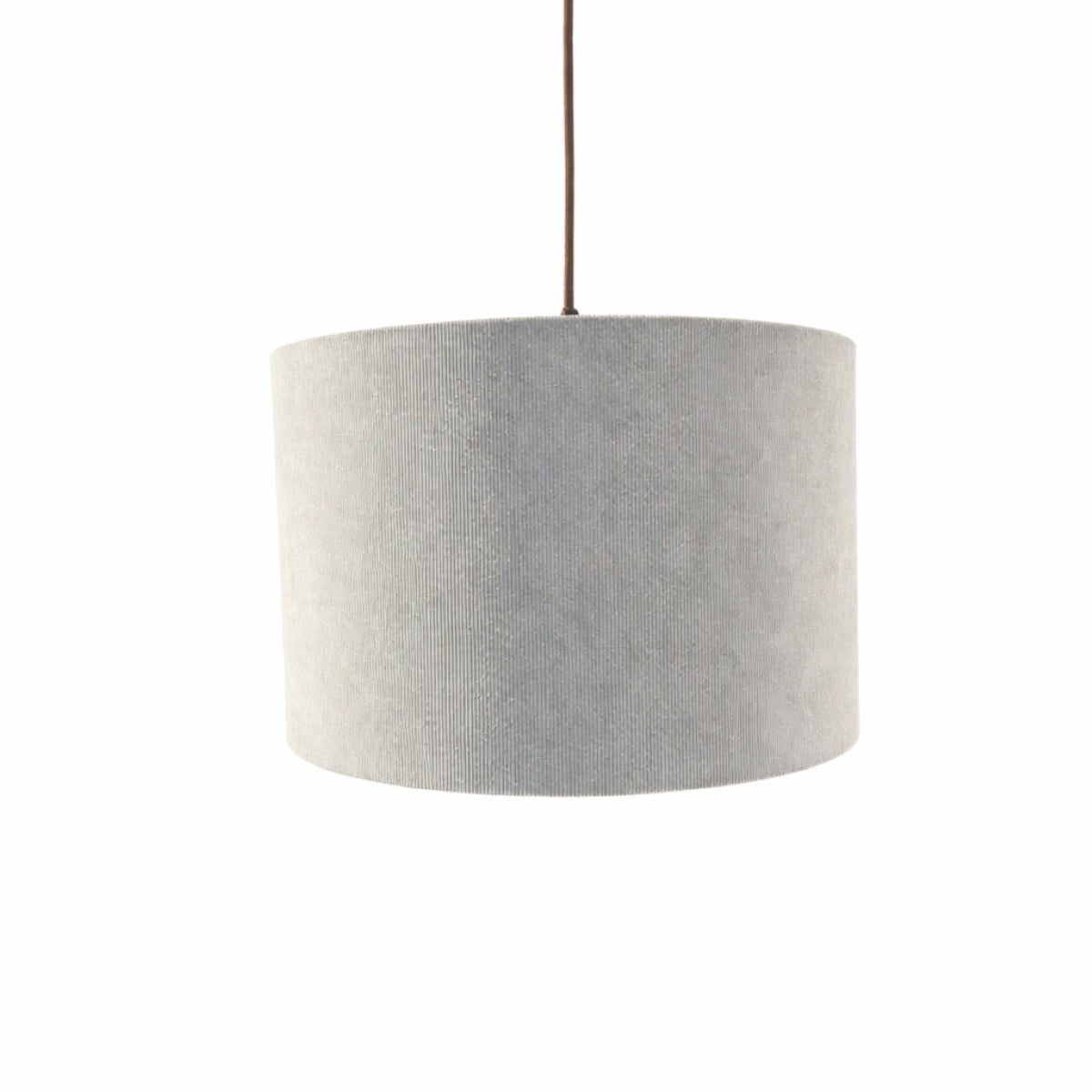 CGC LOLA Grey Corduroy 30cm Lampshade Matching Silk Inner