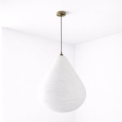 Mabel White Linen Extra Large Teardrop Shape Easy Fit Hand Made Lampshade