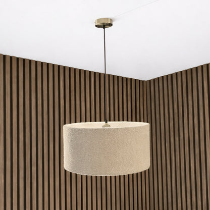 CGC PETRA 45cm Large Light Brown/Taupe Boucle Ceiling or Table Lamp Shade
