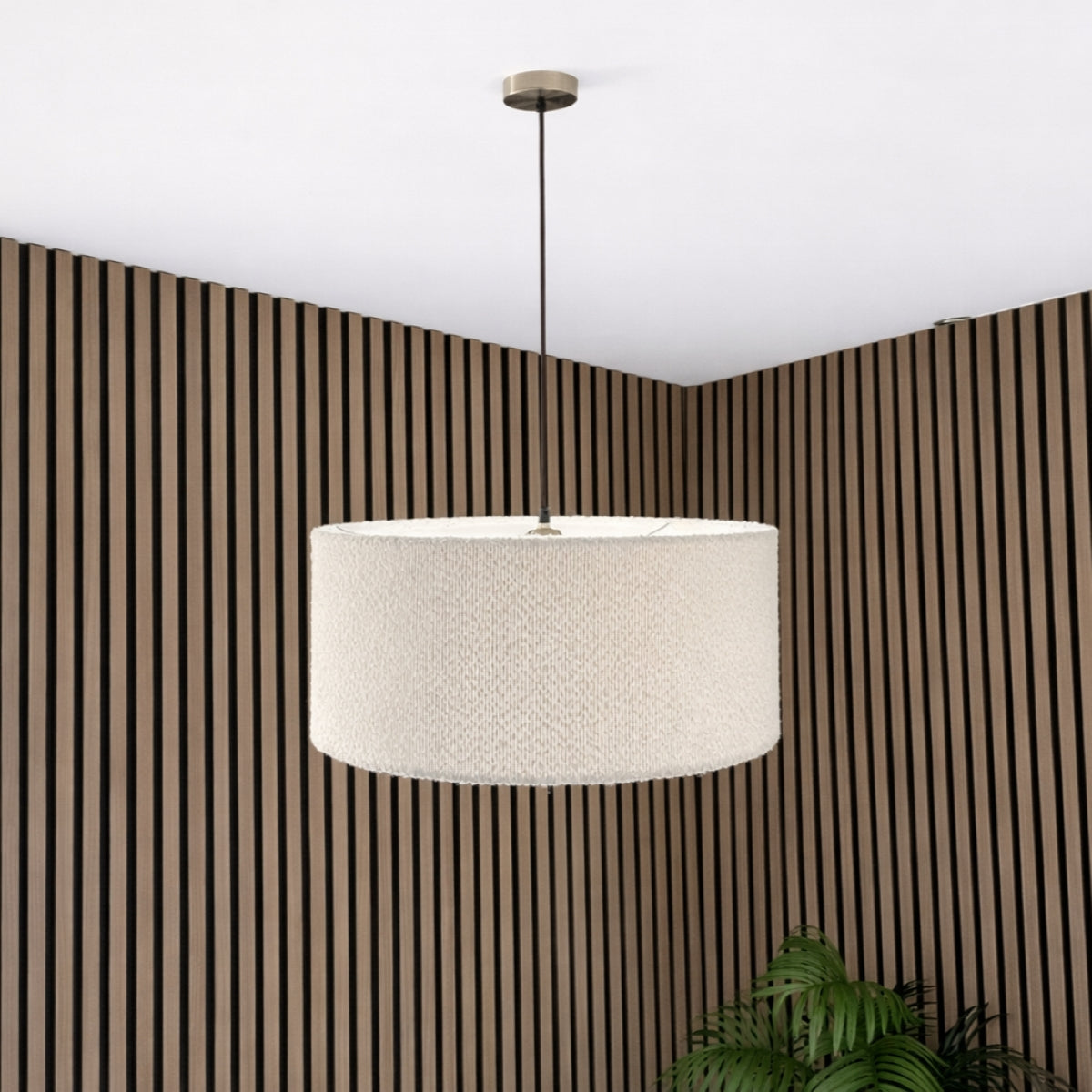 CGC PETRA 45cm Large White Boucle Ceiling or Table Lamp Shade