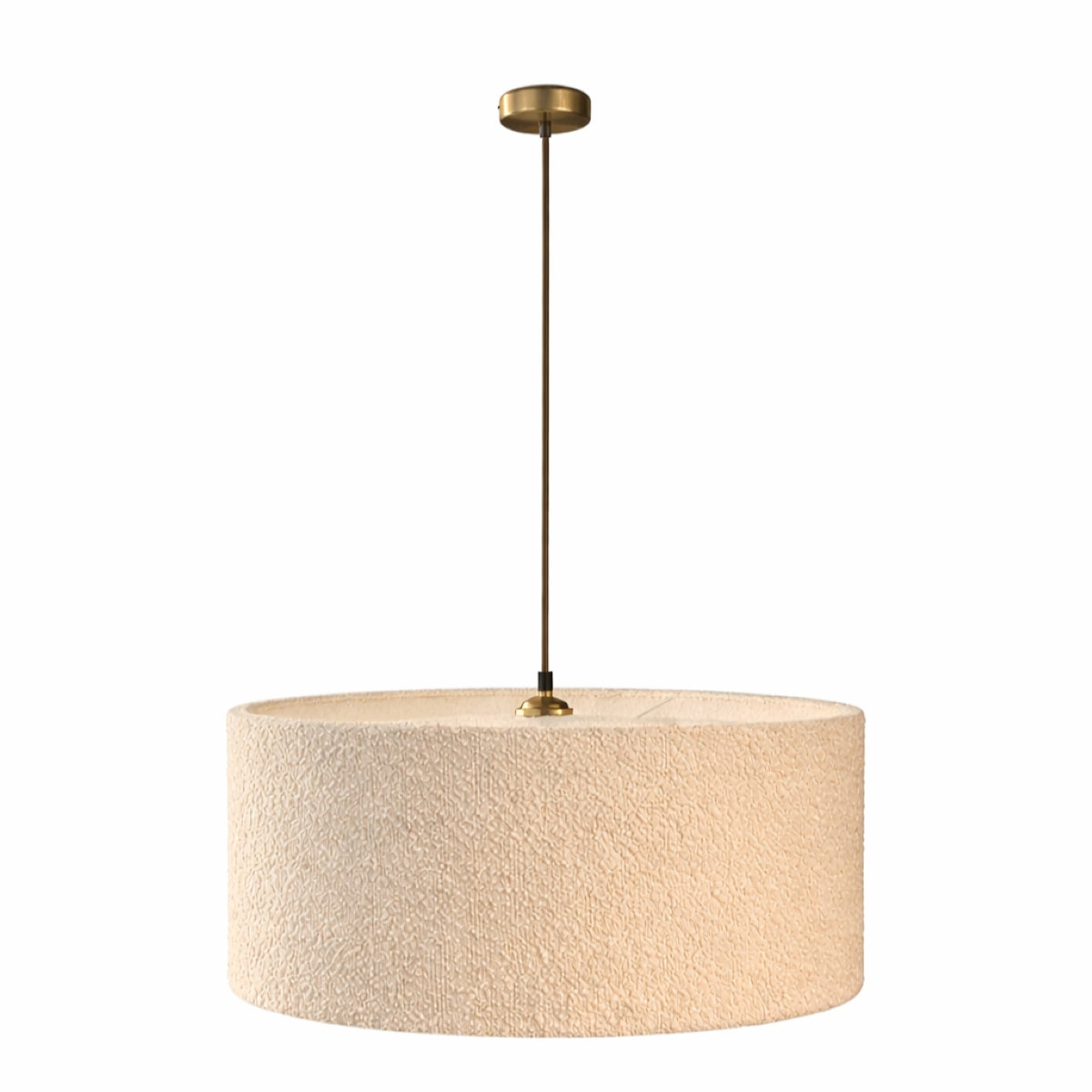 CGC PETRA 45cm Large Light Brown/Taupe Boucle Ceiling or Table Lamp Shade