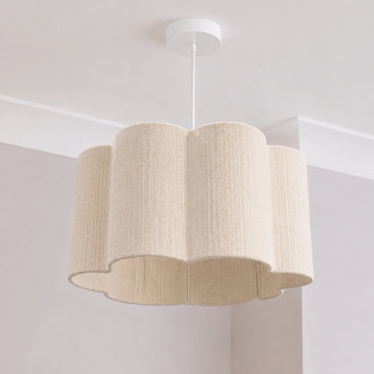 CGC Caterina Scalloped Cream Fine String Drum Lampshade Large 40cm