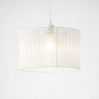 CGC Sylvie Silk Pleated Cream Round Drum Lamp Shade