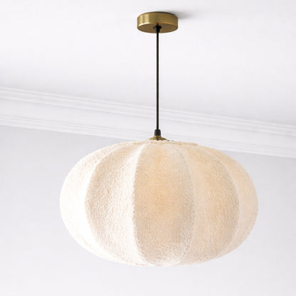 CGC Zita Large Oval Cream Soft Boucle Fabric Lampshade