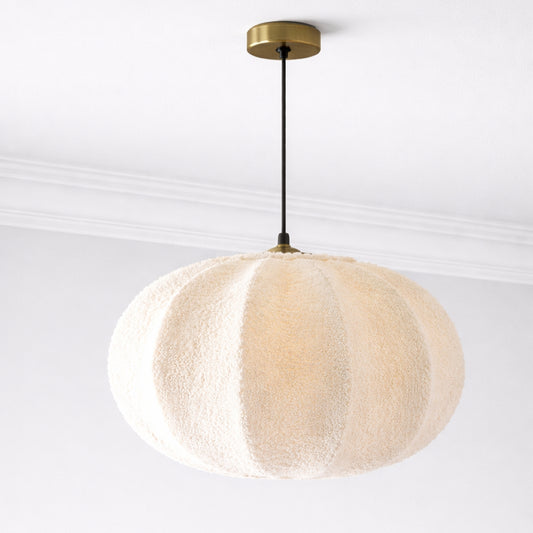 CGC Zita Large Oval Cream Soft Boucle Fabric Lampshade