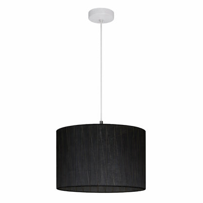 CGC Sylvie Silk Pleated Black Round Drum Lamp Shade