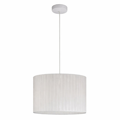 CGC Sylvie Silk Pleated Cream Round Drum Lamp Shade