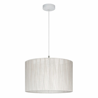 CGC Sylvie Silk Pleated Grey Round Drum Lamp Shade