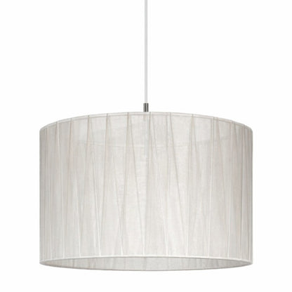 CGC Sylvie Silk Pleated Grey Round Drum Lamp Shade