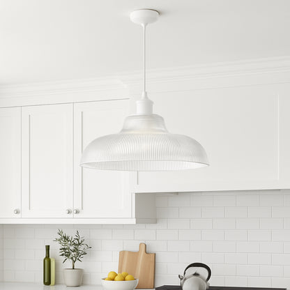 CGC JACINTA XL Clear Glass Ribbed Extra Large Lampshade