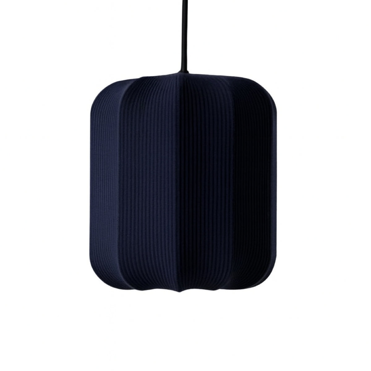 CGC LILA Navy Cylinder Ribbed Stretch Cotton Fabric Lampshade