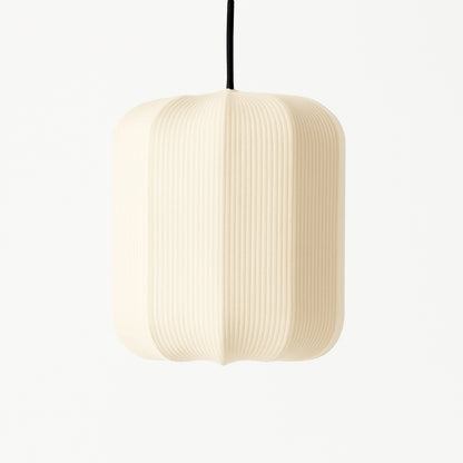 CGC LILA Cream Cylinder Ribbed Stretch Cotton Fabric Lampshade