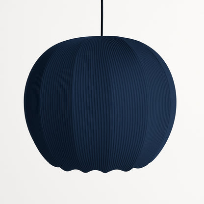 CGC LILA Navy Rounded Ribbed Stretch Cotton Fabric Lampshade