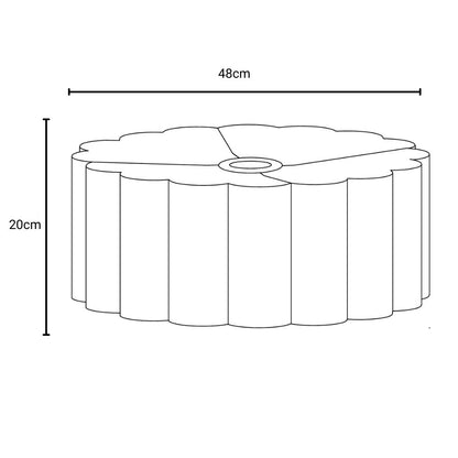 CGC Maria Scalloped Cream Drum Lampshade Large 48cm